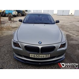 Накладка сплиттер на передний бампер вариант 2 на BMW 6 E63 / E64